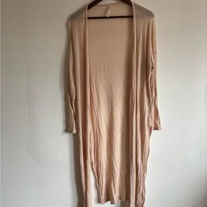 Tresics Blush Open-Front Knit Duster